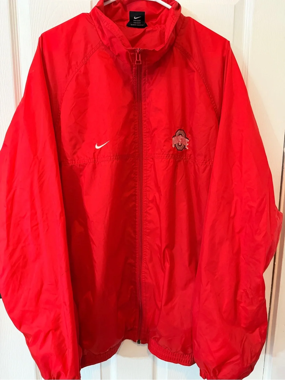 Nike Red Men's Windbreaker with Ohio State Chest Logo